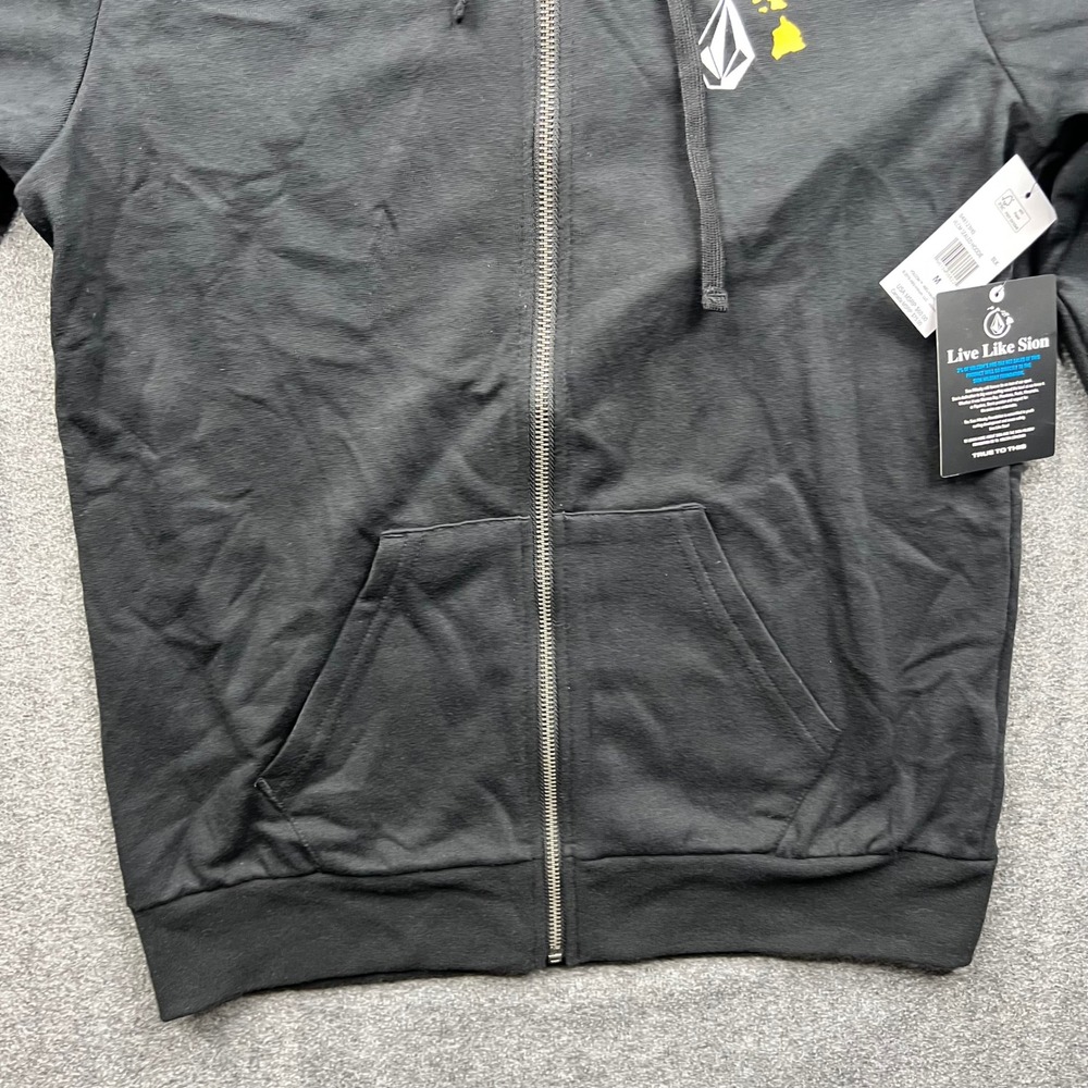 Volcom Sealed Hoodie Womens Medium Black Pineapple Hawaii Live Like Sion Zip Up - Picture 2 of 16